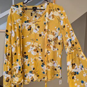 Worthington Floral Chiffon Blouse